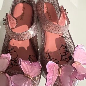 Mini Melissa Pink Glitter Kids Shoes